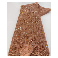 Le meilleur nouveau de haute qualité mode élégante français tulle net maille perles robe de mariée cactus paillettes dentelle tissu