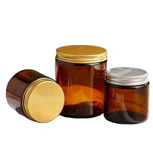 Bocaux à bougies d'aromathérapie personnalisés de haute qualité 100 ml 200 ml, couleur au choix avec couvercle métallique doré - Product Image 1