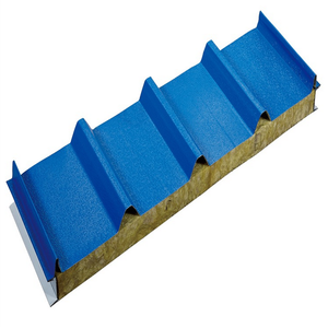 Panneaux sandwich en <span class=keywords><strong>laine</strong></span> <span class=keywords><strong>de</strong></span> <span class=keywords><strong>roche</strong></span> ignifuge <span class=keywords><strong>de</strong></span> 50 mm 100 mm, panneau mural sandwich isolé pour l'intérieur, pour les murs et les toits - Product Image 6