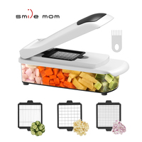 Hete Aanbieding Smile Mom B427 Plastic Groentesnijder/Vleesmolen/Aardappelmes met RVS messen >20