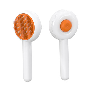 Aiwo Donut Needle Comb <b>Cat</b> Brush Pet Hair Remover One Click Grooming Tool White Orange Color - Product Image 1