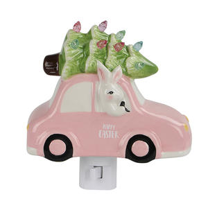Figurine de lapin mignon pour voiture, lumière de <span class=keywords><strong>nuit</strong></span> LED festive pour Pâques, lumière de <span class=keywords><strong>nuit</strong></span> en résine pour voiture, lapin de Pâques - Product Image 6