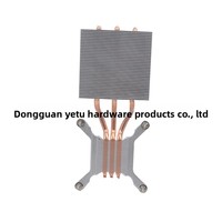 Refroidisseur de CPU tout-en-un à 3 caloducs en cuivre-aluminium à rangée droite, avec roulement hydraulique et ventilateur standard