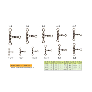 <span class=keywords><strong>Baril</strong></span> pivotant <span class=keywords><strong>baril</strong></span> <span class=keywords><strong>Triple</strong></span> émerillons Style C matériel de pêche émerillons de pêche accessoire de pêche - Product Image 2