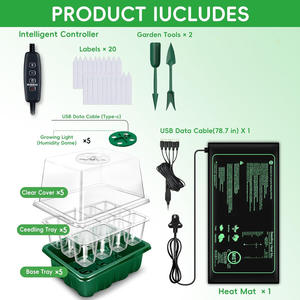 Wholesale Intelligent Controller Small Indoor Greenhouse with <strong>Grow</strong> Lights <strong>Grow</strong> Light <strong>Kit</strong> <strong>Grow</strong> Lights with Heat Mat - Product Image 4