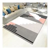 פוליאסטר מודפס גדול אזור שטיחים, שטיחים עם גומי גיבוי לסלון #