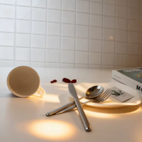 Design polyvalent de couleur unie, ensemble de table à manger minimaliste, couverts en acier inoxydable