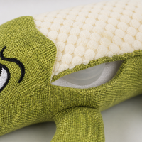 Jouet à mâcher pour chien en peluche, couineur, mignon, motif crocodile de dessin animé, en toile de jute et polaire de maïs, pour le nettoyage des dents et les soins molaires, tailles S-XL