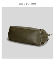 Sac bandoulière en cuir PU avec logo personnalisé, sac fourre-tout rétro bowling grande capacité, sac sous le bras pour femme, idéal pour le travail, le shopping et les voyages