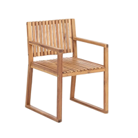 Ensemble de mobilier de salle à manger moderne Bois d'acacia certifié 2 chaises de jardin fabriquées au Vietnam