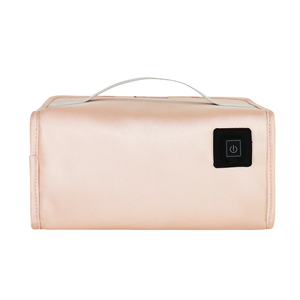 Bolsa de Pañales Multifuncional Portátil Aislada y Térmica de Poliéster Sólido Rosa y Azul con USB de Vietnam - Product Image 3