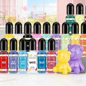 Concentré de pigment solide Macaron, colorant à l'oxyde de fer, 18 couleurs, 10 ml/flacon, pour la coloration de la résine époxy DIY, bijoux faits à la main - Product Image 1