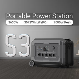 Отличное качество, 3600 Вт, 3072Wh, мобильная портативная электростанция, расширяемая, чистый синусоидальный солнечный генератор для дома, кемпинга - Product Image 3