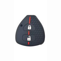 Housse de protection en silicone pour clé de voiture Toyota Auris HiLux Corolla Fortuner Prado Verso Camry Yaris Vitz Vios Ractis 2 boutons