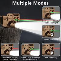 Lunette de visée laser rouge/verte pour la chasse, lampe torche LED tactique 800 lumens, grossissement 8X, rechargeable par USB, en alliage d'aluminium