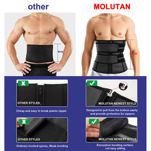 Venta al por mayor s Para Hombre Cremallera Doble Cinturón Neopreno Cintura Entrenador Sauna Cintura Trimmers <span class=keywords><strong>Faja</strong></span> para Hombres - Product Image 5
