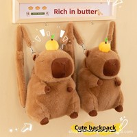 Sac à bandoulière style capybara, sac à dos, pochette de rangement pour jouets en peluche, rembourrage en coton PP, 31-50 cm, fabriqué à Baoding, cadeau