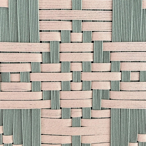 Arte Murale Minimalista in Cotone Intrecciato Verde Acqua con Motivi Geometrici per Uffici e Biblioteche Contemporanee - Product Image 5