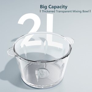 多功能厨房玻璃碗碎肉机商用电动切肉机 - Product Image 5