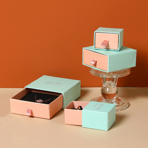 Wholesale Custom Logo Cardboard Drawer Jewelry Packaging <b>Box</b> Paper <b>Gift</b> <b>Box</b> for Ring Necklace <b>Earrings</b> Bracelet - Product Image 4