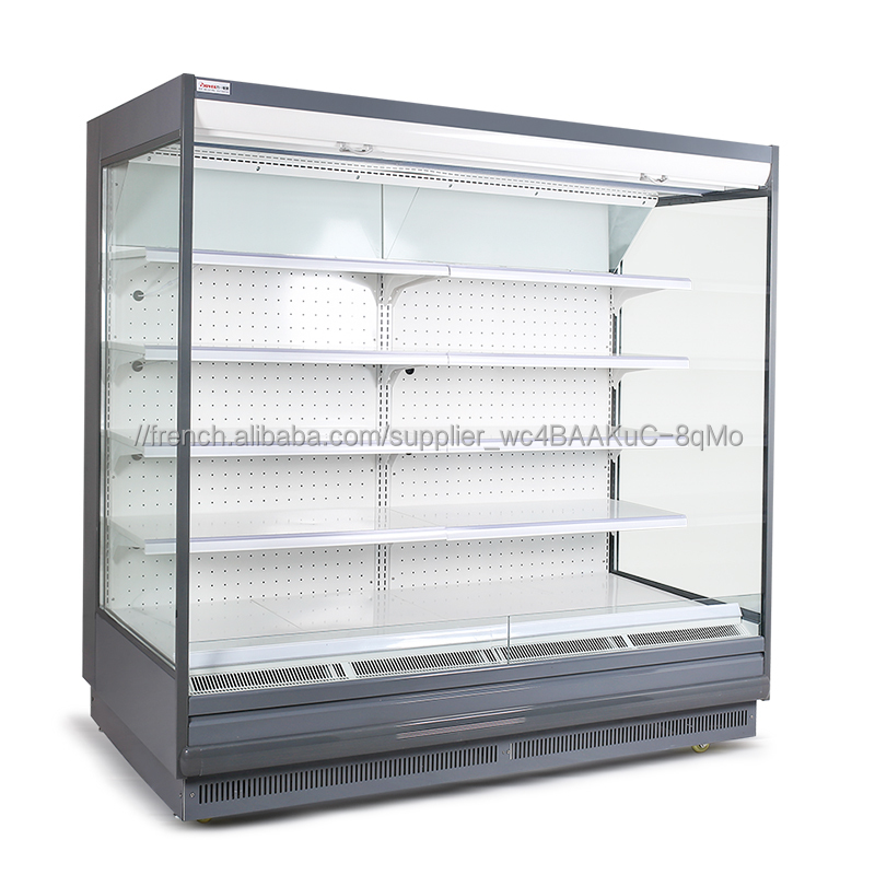 Adapté aux besoins du client D'air Vertical Rideau Congélateur Armoire Pour Fraîche de Supermarché D'affichage De Marchandises