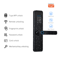 Cerradura Inteligente EY-528 con Huella Dactilar y Tarjeta de Memoria TTLOCK para Puertas de Madera, Aluminio, Acero, Latón y Acero Inoxidable, con Wi-Fi