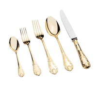 Ensemble de couverts d'hôtel de luxe haut de gamme en acier inoxydable moderne, poli miroir, résistant à la rouille, compatible lave-vaisselle, réutilisable et durable