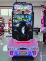 Simulateur de course de vitesse à monnayeur, écran LCD HD 55 pouces, machine de jeu d'arcade dynamique de course automobile, en plastique, en anglais, pour FEC