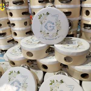 Cá nhân được thiết kế bán buôn gỗ Đồ chơi Tambourine cho đám cưới bên Kinh Thánh Nhà thờ KTV giáng sinh kỷ niệm bốn inch trống trên bán - Product Image 5