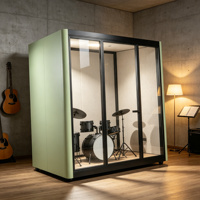 Cabine acoustique insonorisée modulaire pour 6 personnes, cabine d'isolation acoustique pour studio de musique, hôpital, école, salle de réunion