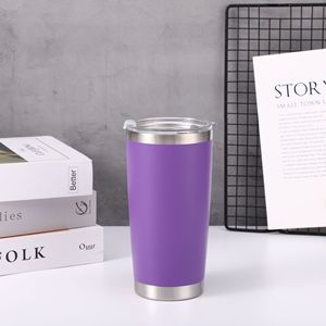 Customized 20oz White <b>Double</b> <b>Wall</b> Stainless Steel Leak Proof Travel Thermal Vacuum Coffee Tumbler <b>Mug</b> With Lid - Product Image 4