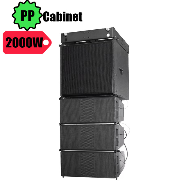 Professional 6-inch Line-Array Speaker System with 15" 1000W Subwoofer, DSP, Portable PA for Outdoor Events & Live Performances