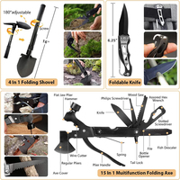 Professionnel 250 pièces voyage trousse de premiers soins en plein air d'urgence multifonction Camping pelle pliante Kit de survie