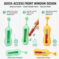 Étui en silicone écologique pour rouge à lèvres, anti-rayures, portable, support de rangement pour baume à lèvres suspendu, porte-clés