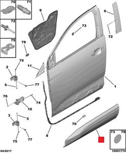 Striscia di sfregamento per porta 5008 <span class=keywords><strong>Peugeot</strong></span> YL003618XT/YL003620XT/YL005039XT/YL005038XT - Product Image 6