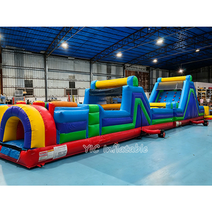 Circuito de Obstáculos Inflable Comercial para Exteriores, Circuito de Obstáculos Gigante para Niños, <span class=keywords><strong>Casa</strong></span> de Brinco con Tobogán - Product Image 4