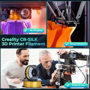 Filament d'imprimante 3D Creality brillant 1,75 mm PLA soyeux multicolore, texture soyeuse lisse avec finition brillante, 1 kilogramme - Product Image 4