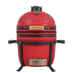 奥普莱克斯15英寸卡玛多陶瓷烧烤户外木炭烧烤立式吸烟者披萨烤箱烧烤工具便携式厨房烹饪