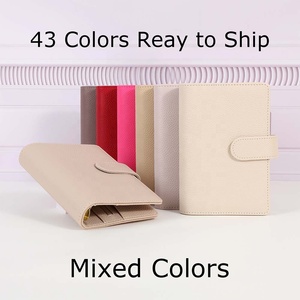 Yihe meilleure vente <span class=keywords><strong>43</strong></span> couleur A6 galet cuir budget reliure à anneaux avec fermeture éclair mouche feuille disponible comme couverture de Journal Portable - Product Image 2