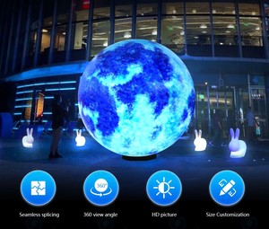 Pantalla LED Esférica de 360 Grados a Todo Color, Diseño Irregular Flexible, Interior P2 Personalizable, Brillo de 650cd - Product Image 6