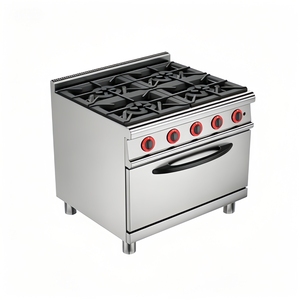 Stufa a Gas Verticale a Quattro Porte, Modello Earth Boiler Cabinet, Stufa Combinata di Lusso Commerciale in Acciaio Inox da Pavimento - Product Image 6