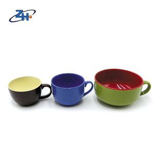 Tazza per Zuppa in Ceramica Smaltata di Varie Dimensioni, Vendita Diretta dalla Fabbrica, Tazze Personalizzate di Qualità Sostenibile con Manico per Tè e Caffè - Product Image 2