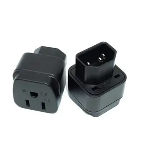 IEC320 C14 Male to Type-B PDU USA UPS Extension Power Plug Adapter IEC C14 male plug To Nema 5-15R US 3 Pin Female Converter