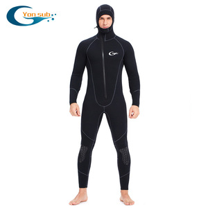 Combinaison de <span class=keywords><strong>plongée</strong></span> chaude en PVC 7 mm à manches longues, une pièce, avec fermeture éclair sur la poitrine, à capuche, pour homme, pour le surf, été - Product Image 1