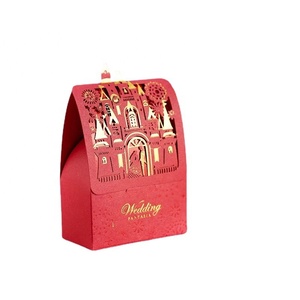 Fabricant chinois, fournisseur, vente en gros, Souvenirs de luxe pliants, bonbons de mariage, boîtes roses rouges pour <span class=keywords><strong>cadeau</strong></span> de porte - Product Image 6