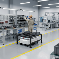 Robot AGV à levage latéral haute vitesse pour la logistique à grande échelle, les usines de fabrication et le commerce de détail