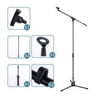 Support d'oscillation de trépied de scène professionnel pour support de plancher de Microphone en métal de micro de Studio avec support de Microphone à montage réglable