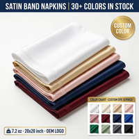 Ensemble d'accessoires de table en tissu durable au toucher agréable pour serviettes en coton