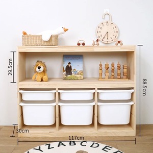 Tùy Chỉnh Thiết Kế Bằng Gỗ Montessori Đa Chức Năng Bằng Gỗ Lưu Trữ Tủ Sách Kệ Sách Trẻ Em Đồ Nội Thất Thư Viện Trẻ Em Tủ Sách - Product Image 4