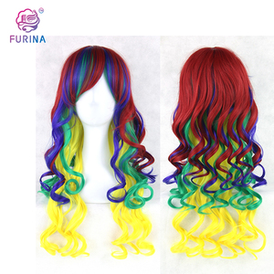 2023 ultima parrucca anime cosplay ondulata lunga ombre parrucca lolita in fibra ad alta temperatura cosplay bellissimo parrucchino sintetico per ragazza - Product Image 2